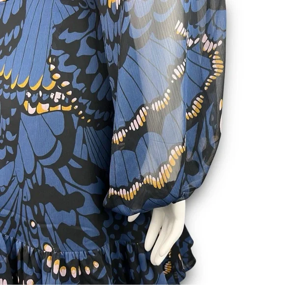 TED BAKER LONDON Pollei Butterfly Print Mini Dress US 6 Prairie Wedding Guest - Picture 12 of 16